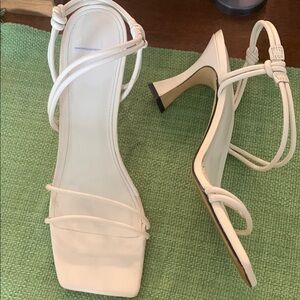 Marc Fisher White Strappy Sandals